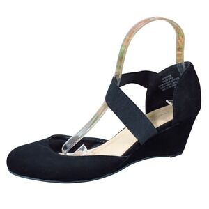 Me Too Mookie Women Heel Size 8.5 Professional Dress Black Synthetic Wedge
